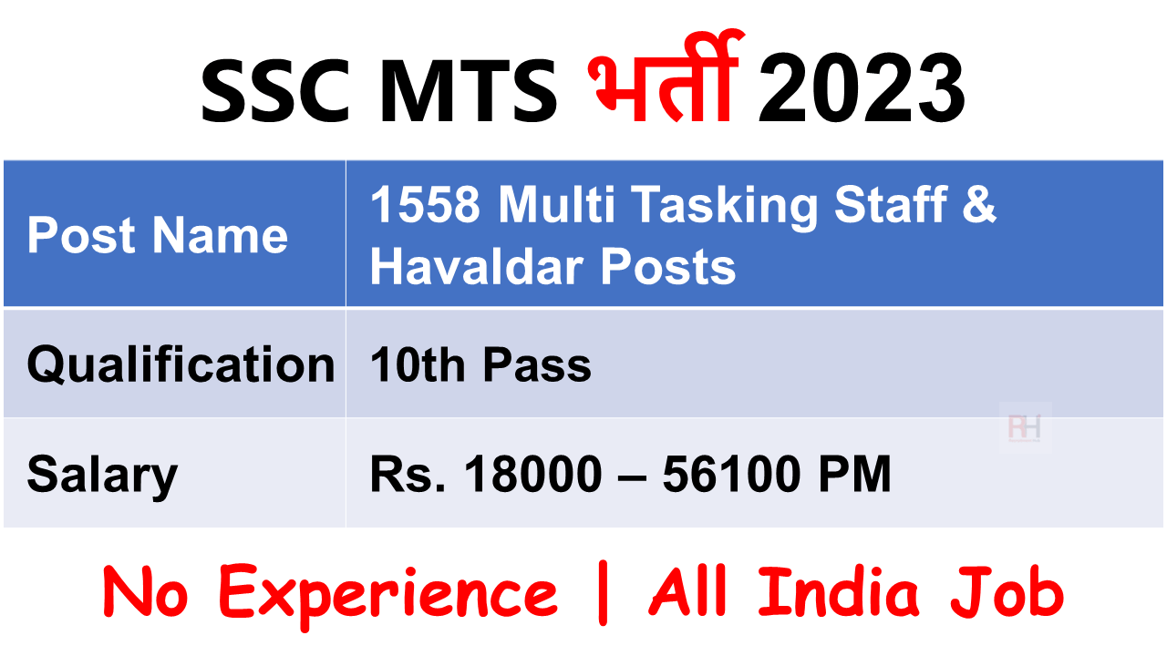 SSC MTS Notification 2023